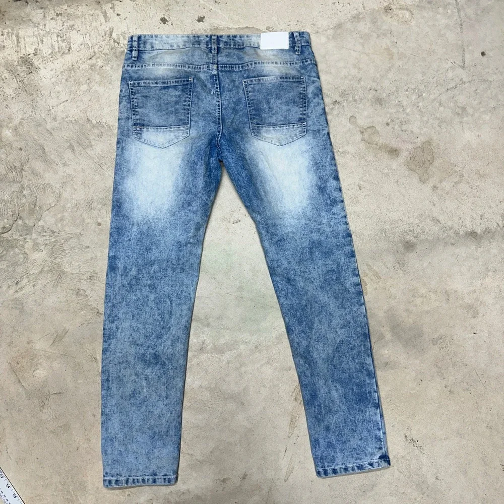 Southpole Mens Jeans Acid Wash‎ Blue Slim Fit Stretch Denim Pants Size 32x32